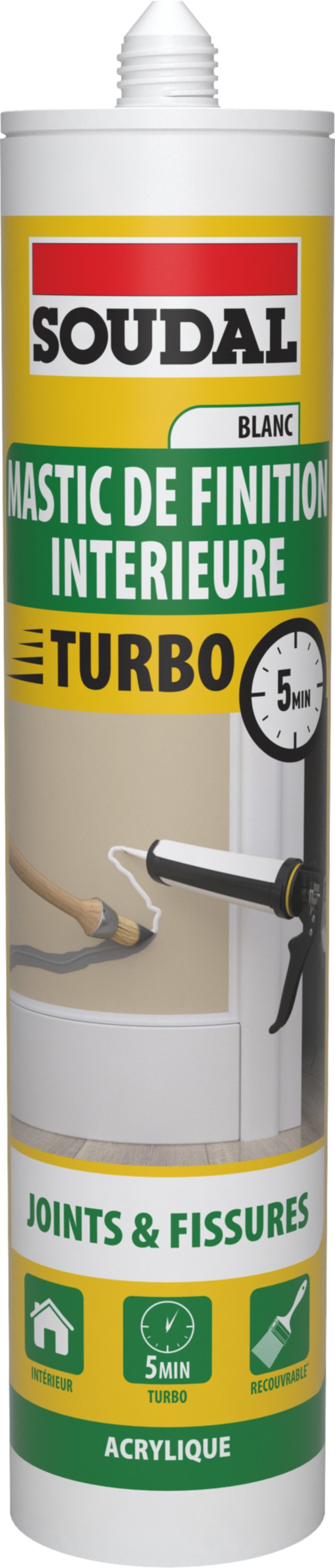 Mastic finition intérieure turbo blanc  280ml