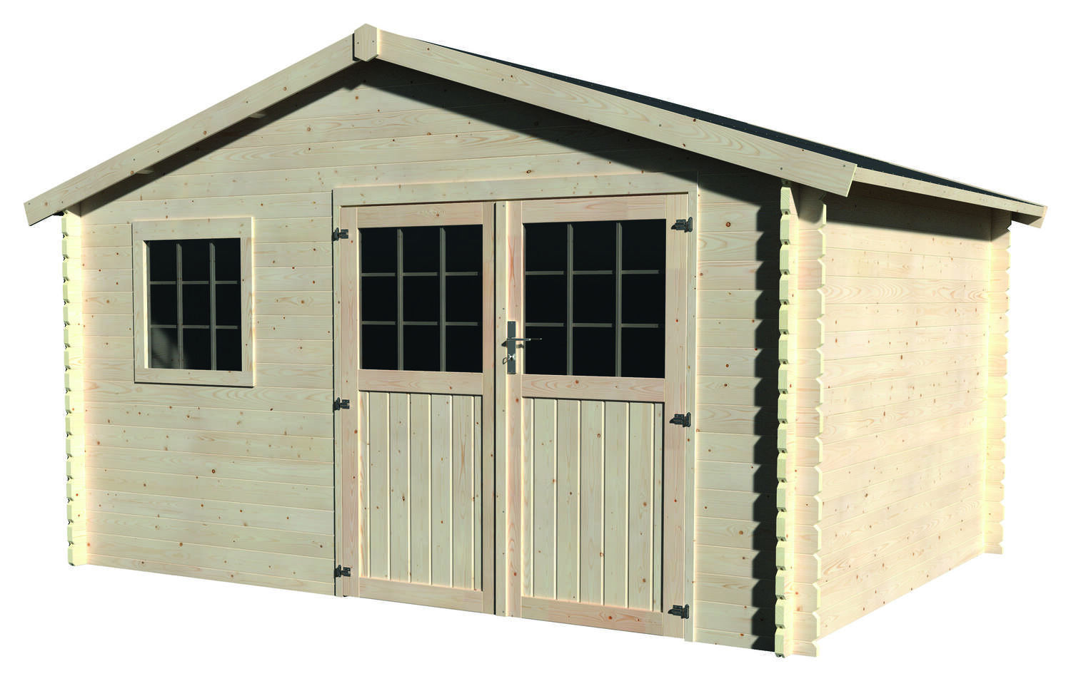 Abri de jardin en bois Valmont 11,86m² Parois 34mm - DECOR & JARDIN