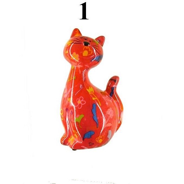 Tirelire Chat Caramel 12,5x10,3X21,5cm - POMME PIDOU