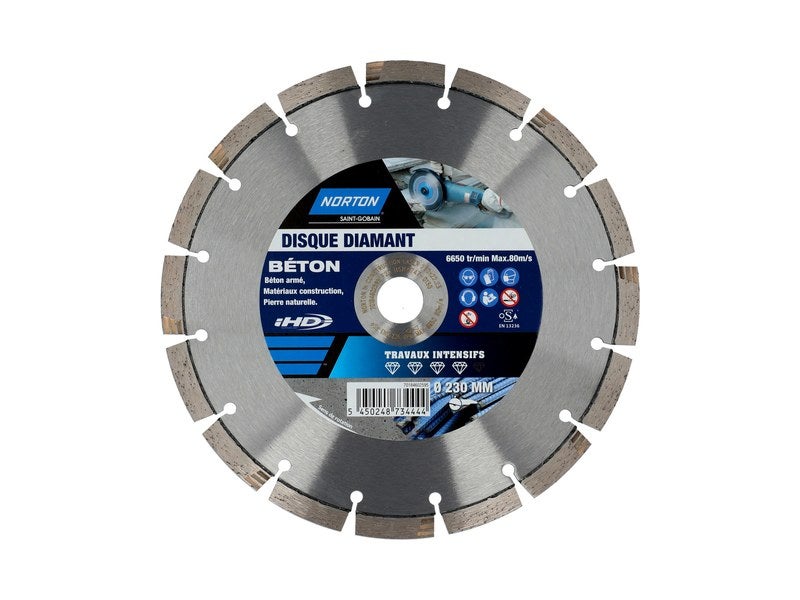 Disque diamant béton armé Ø23cm - NORTON