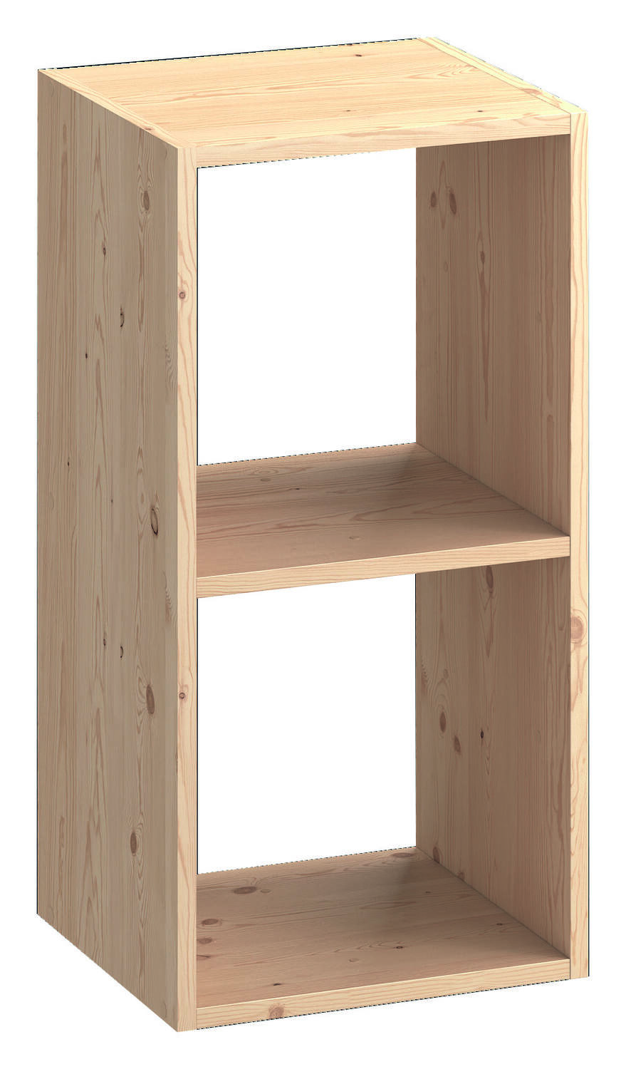 Meuble de rangement 2 cases Pin Brut Kubik 70,5x36xP30cm - LUSIMAT