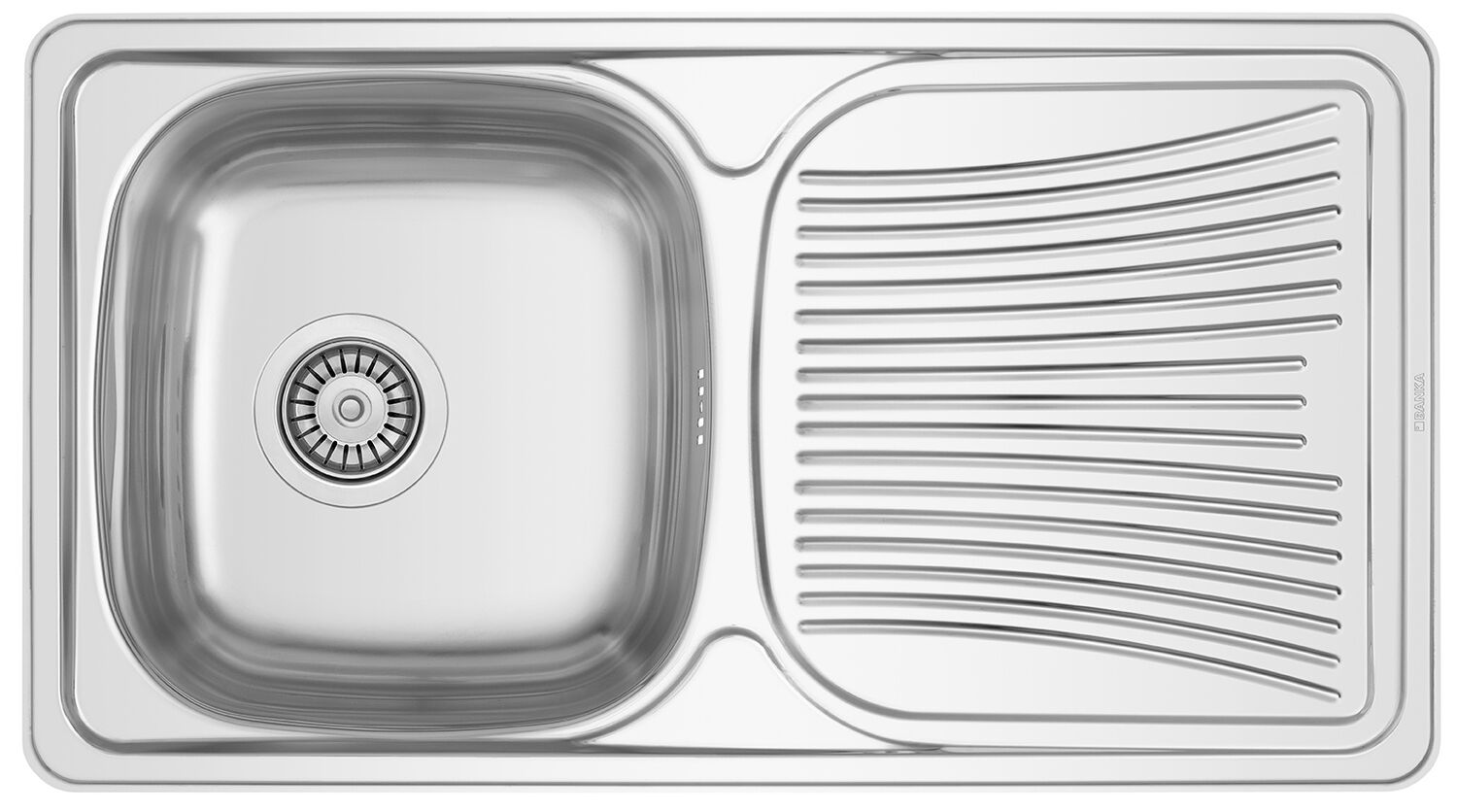 Evier inox à encastrer avec vidage - INAREL