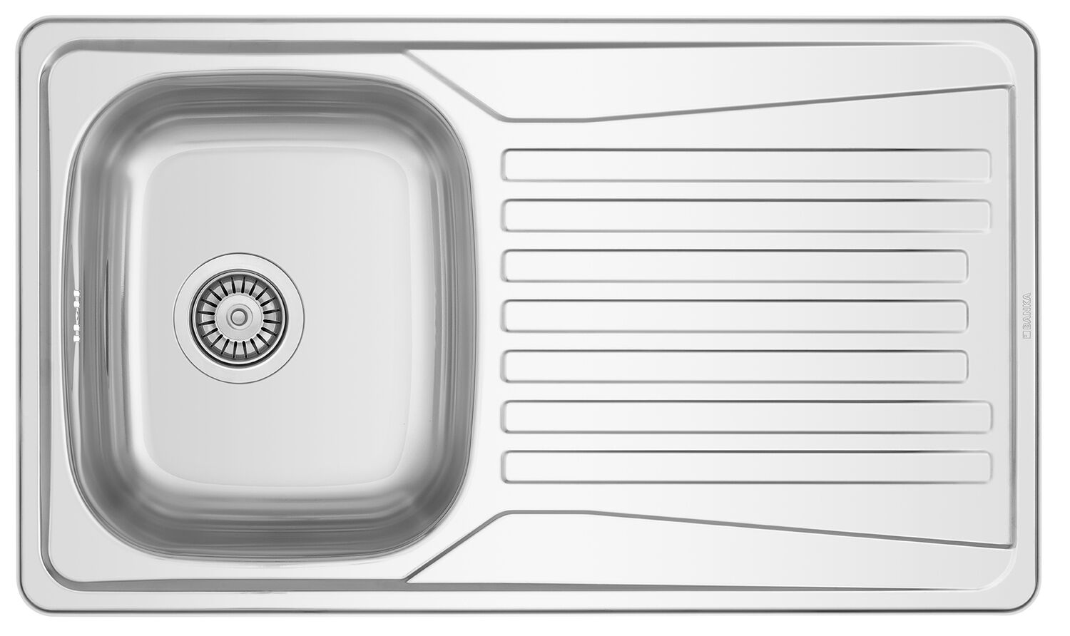 Evier à encastrer 1 bac + 1 égouttoir inox 304-18/10 - BANKA