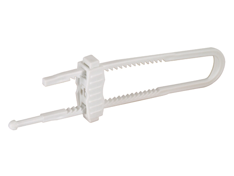 Lot de 2 bloque-portes à glissières pour porte double plastique blanc - CIME