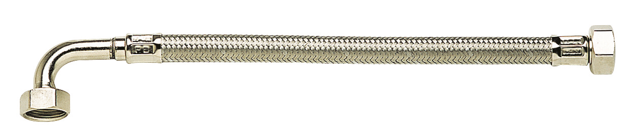 flexible inox de raccordement diamètre intérieur 13mm FF15/21 coudé 1000mm - DIPRA