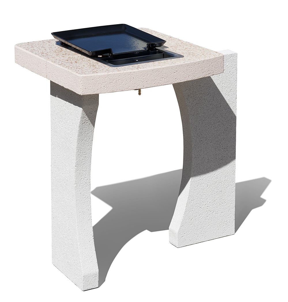 Module laterale cuisson gaz/plancha pour barbecue fixe - SUNDAY