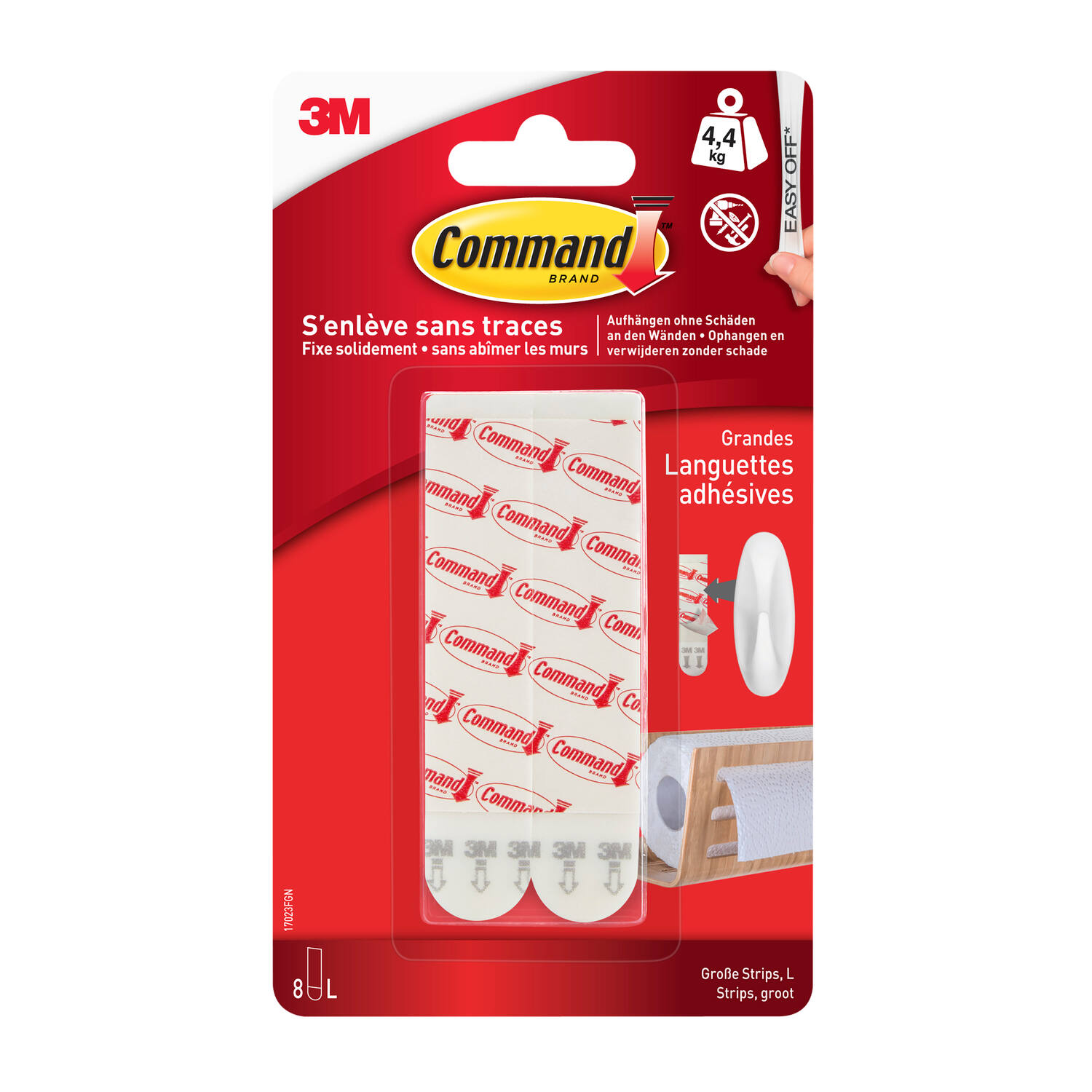 8 languettes standard GM - 3M COMMAND