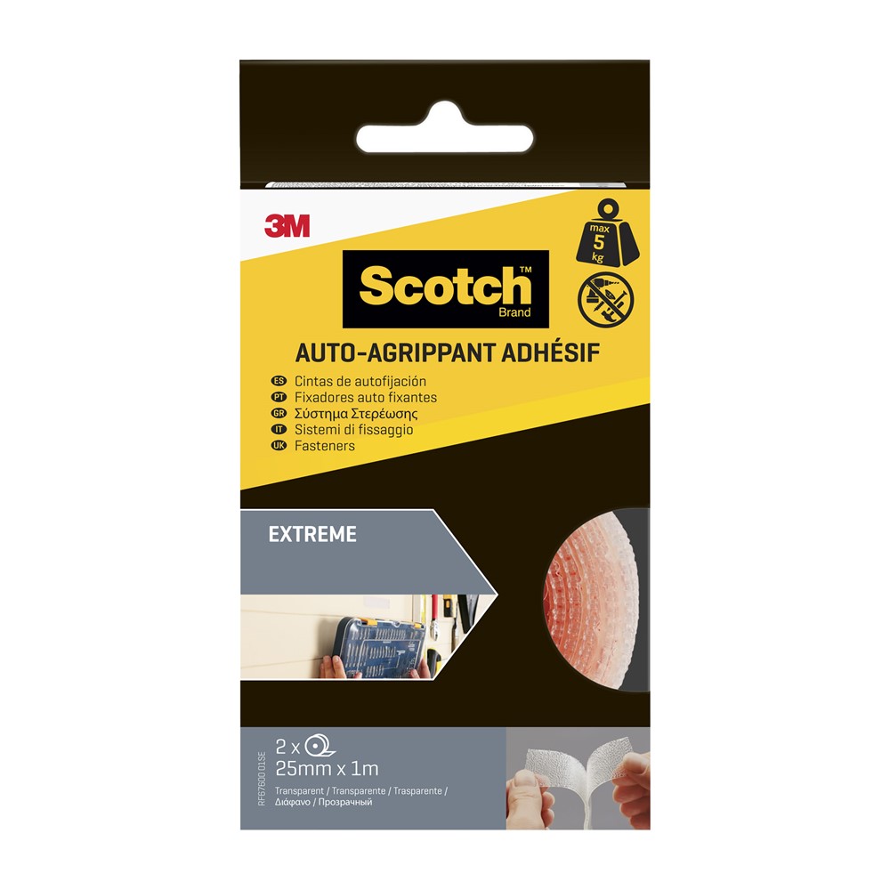 Rouleau agrippant adhésif extreme 1m x 25mm transparent - SCOTCH