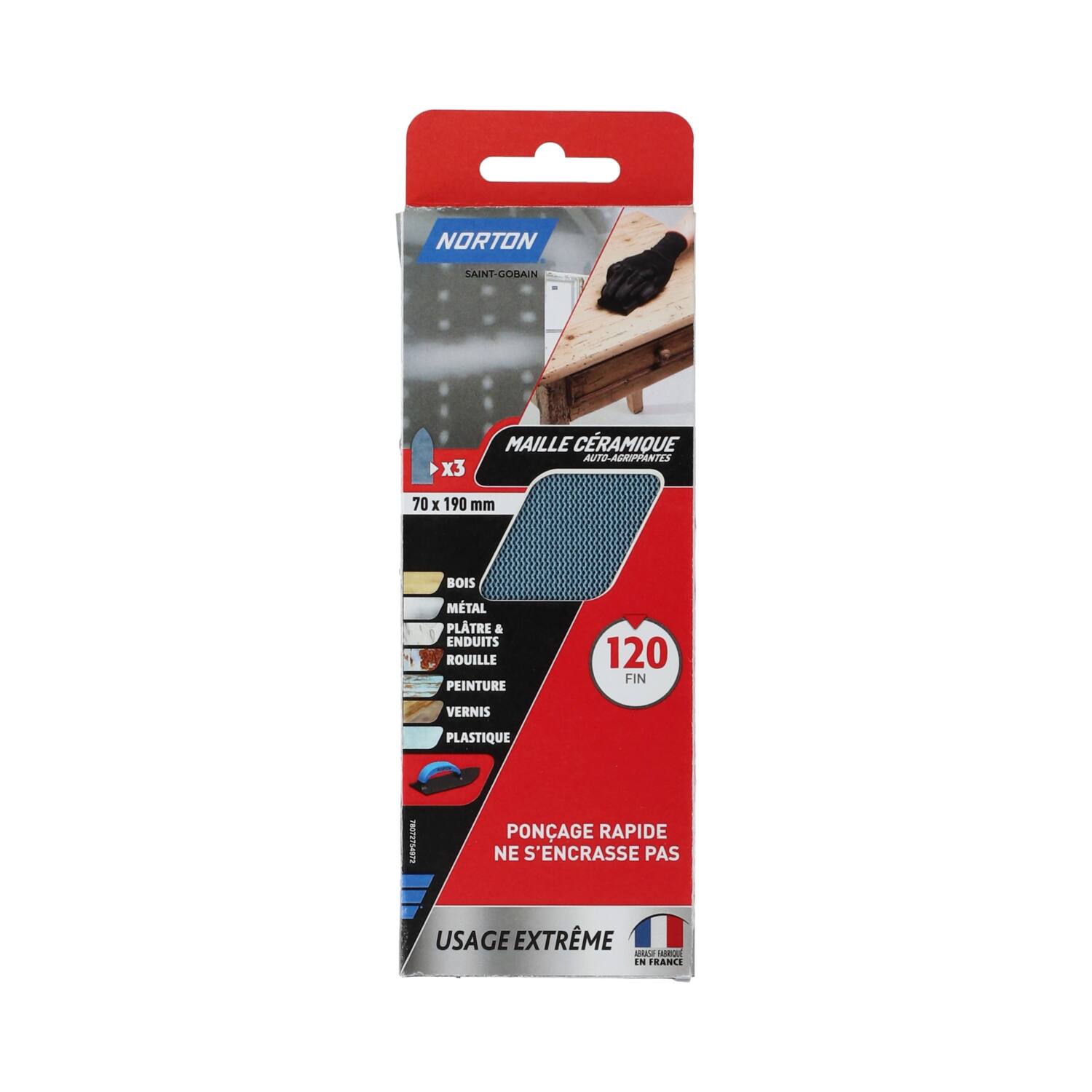 3 Feuilles anti-encrassantes G120 7x19cm