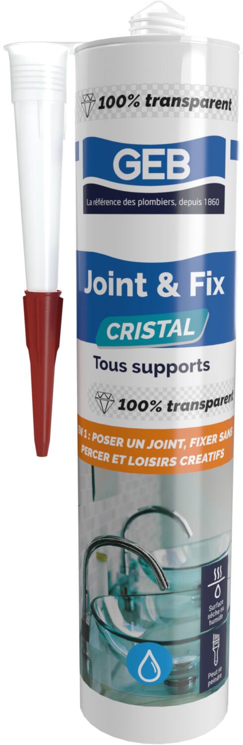 Mastic Joint & Fixation Cristal 280ml - GEB