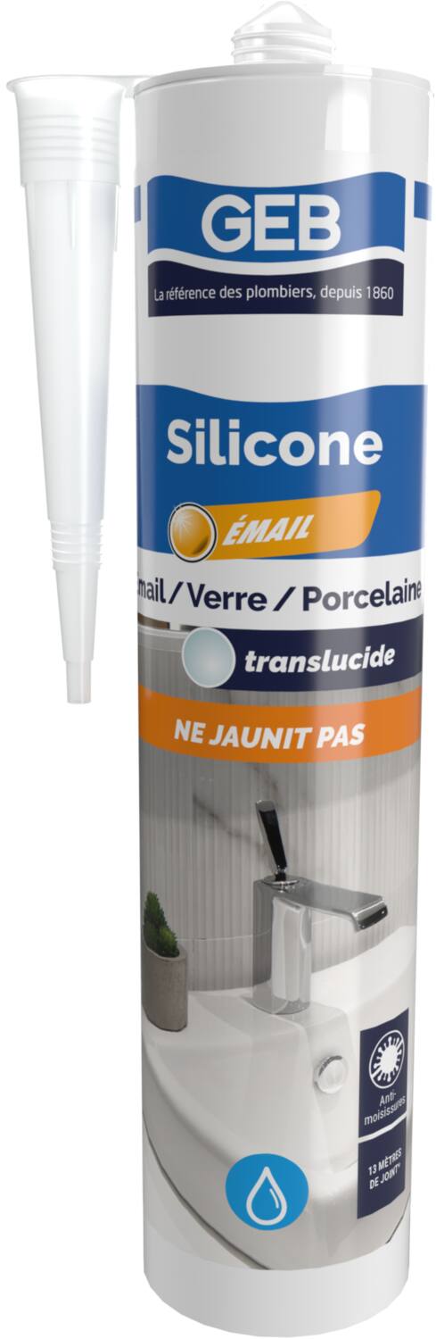 Mastic Silicone Emaille Transparent 280ml - GEB