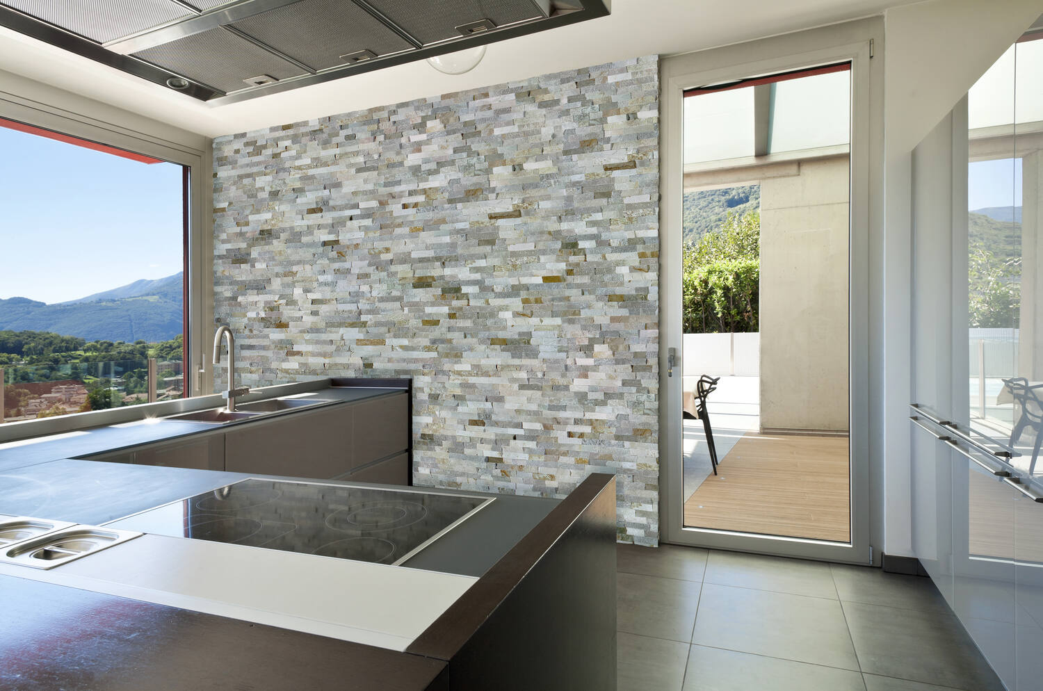 Plaquette de parement Edna en pierre naturelle 40x15x1cm - MODULO