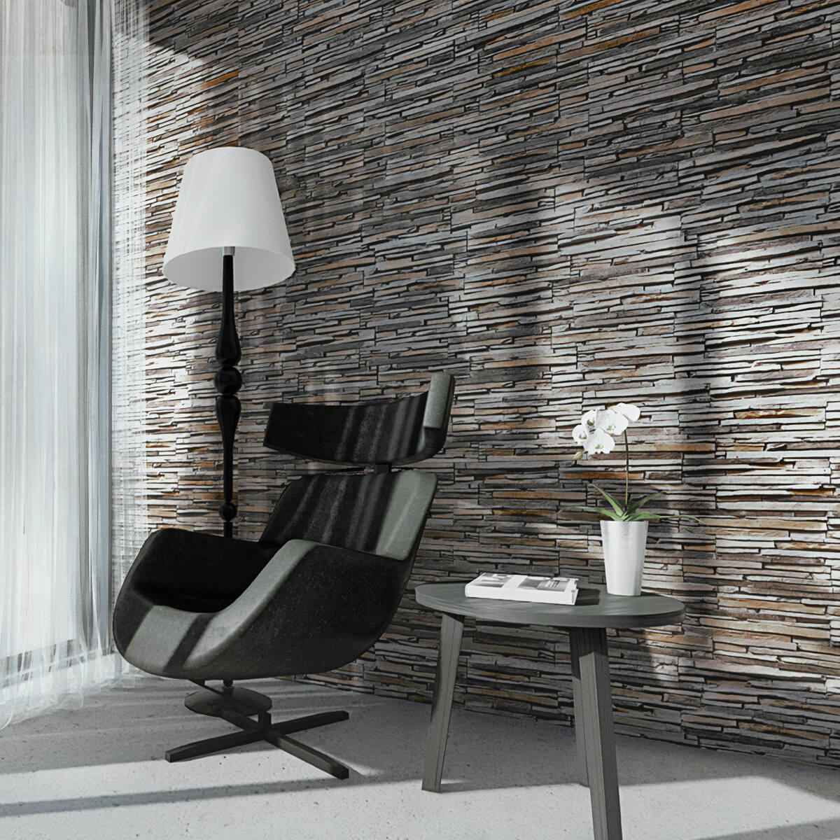 Plaquette de parement béton Sienna Grey Desert 0,50m² - MODULO