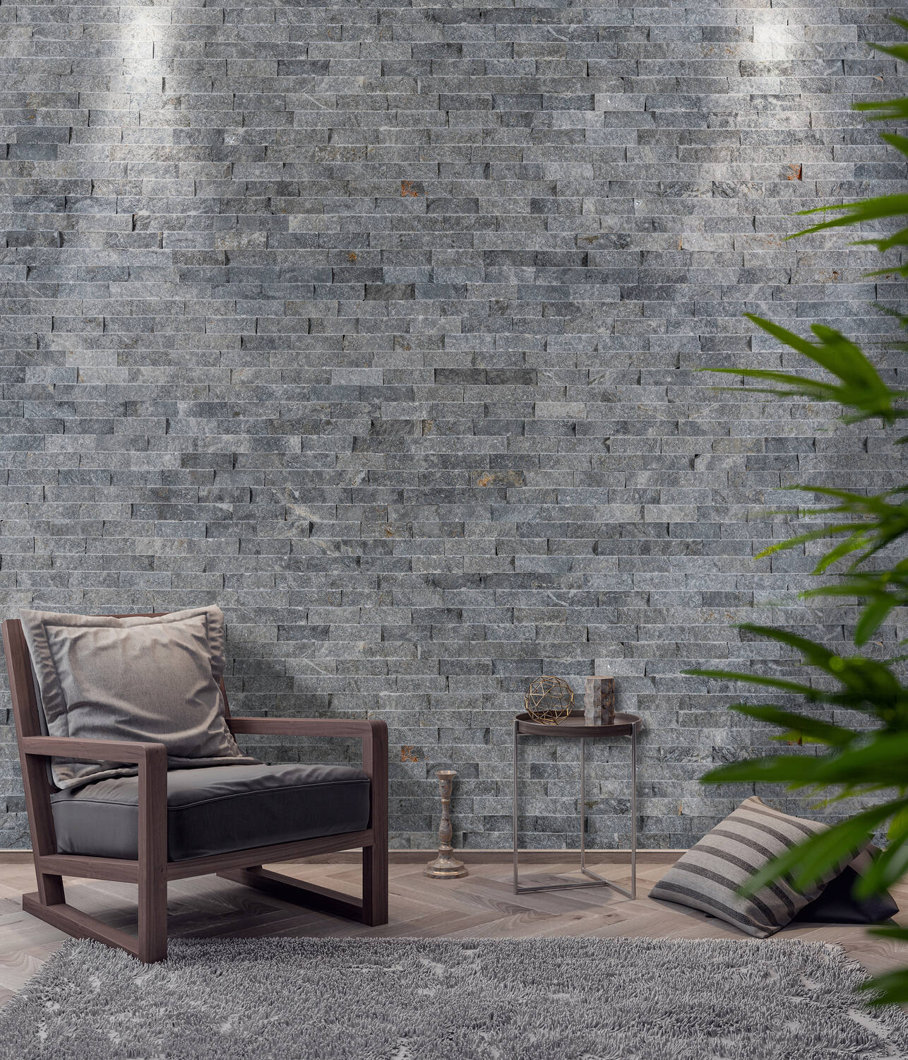 Plaquette de parement Travertin Silver 15x5x2cm - MODULO