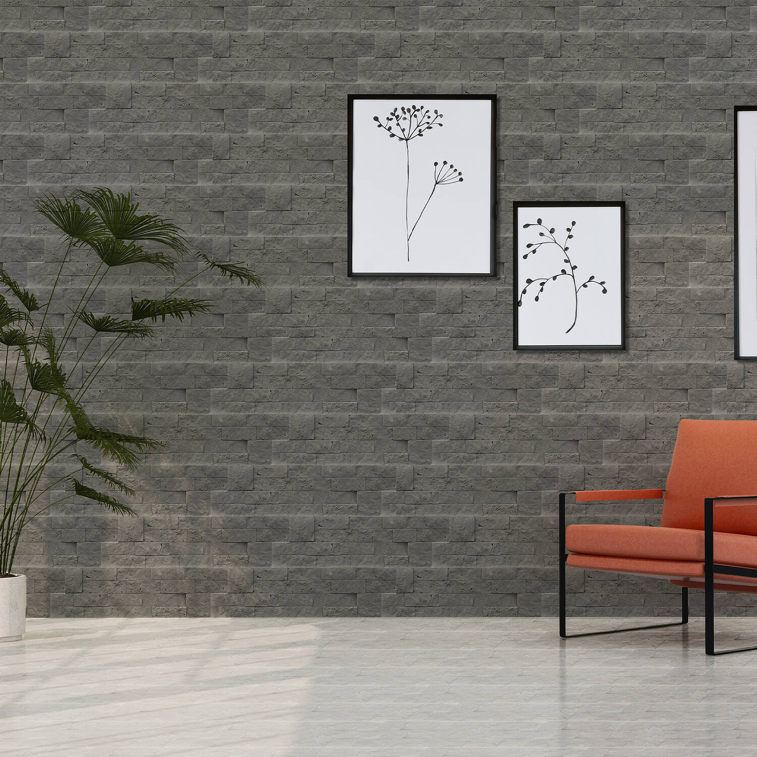 Plaquette de parement béton Antalya Grey 0,54m² - MODULO