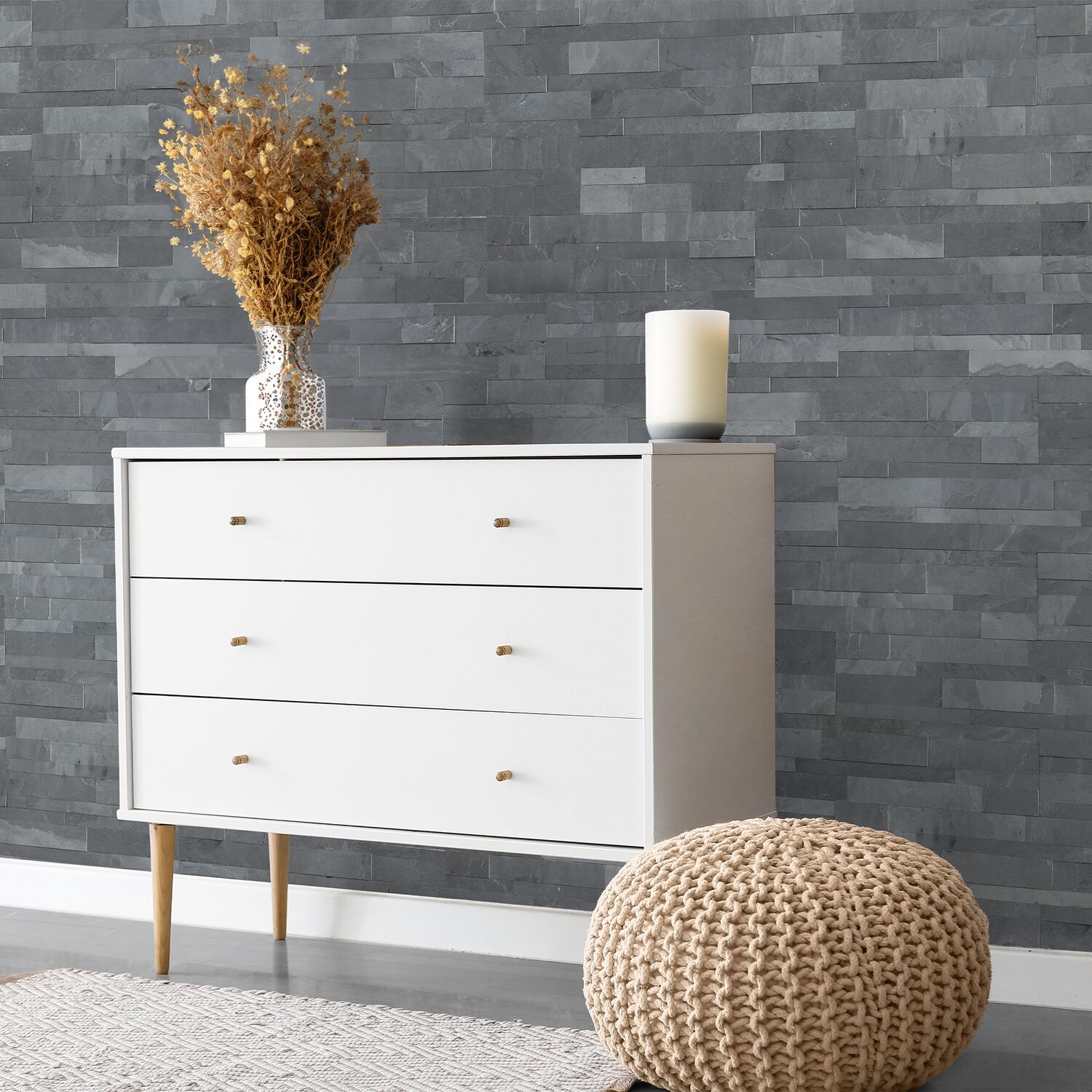 Plaquette parement pierre naturelle int/ext Natimur Flex Shadow 1m² - MODULO