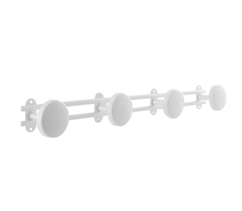 Portemanteau 4 patères à fixer Sancy Blanc