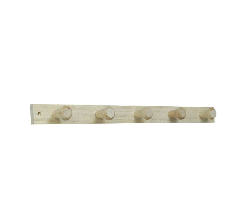 Portemanteau 5 patères à fixer Volt Bois Brut