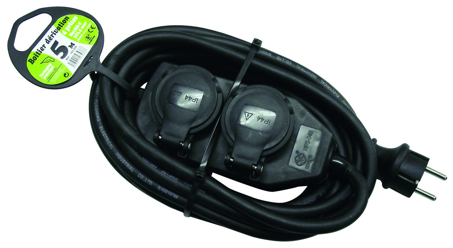 Rallonge boitier de dérivation 16A noir - ZENITECH