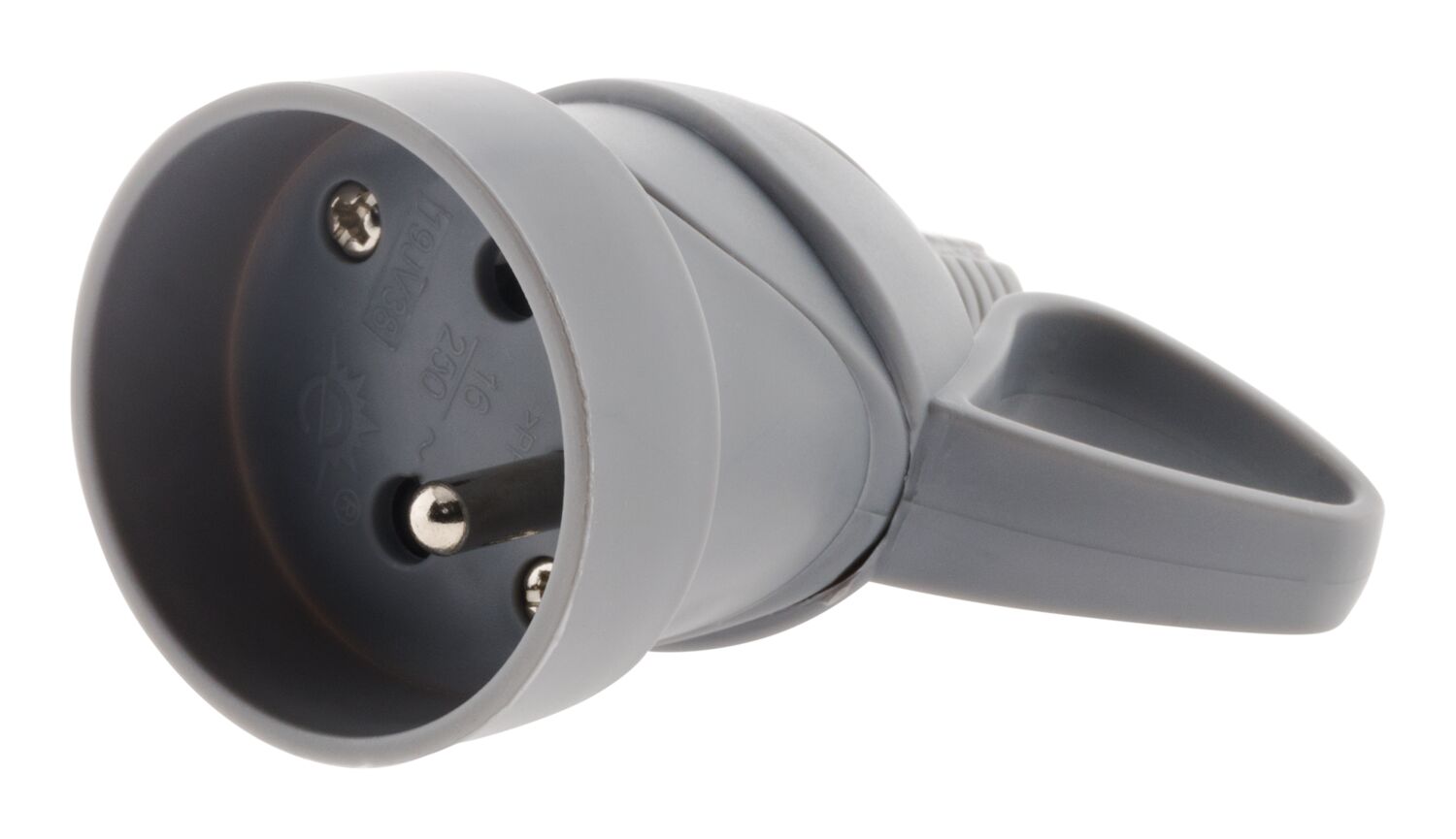 Fiche 1 prise Femelle 16A Anneau Gris - ZENITECH