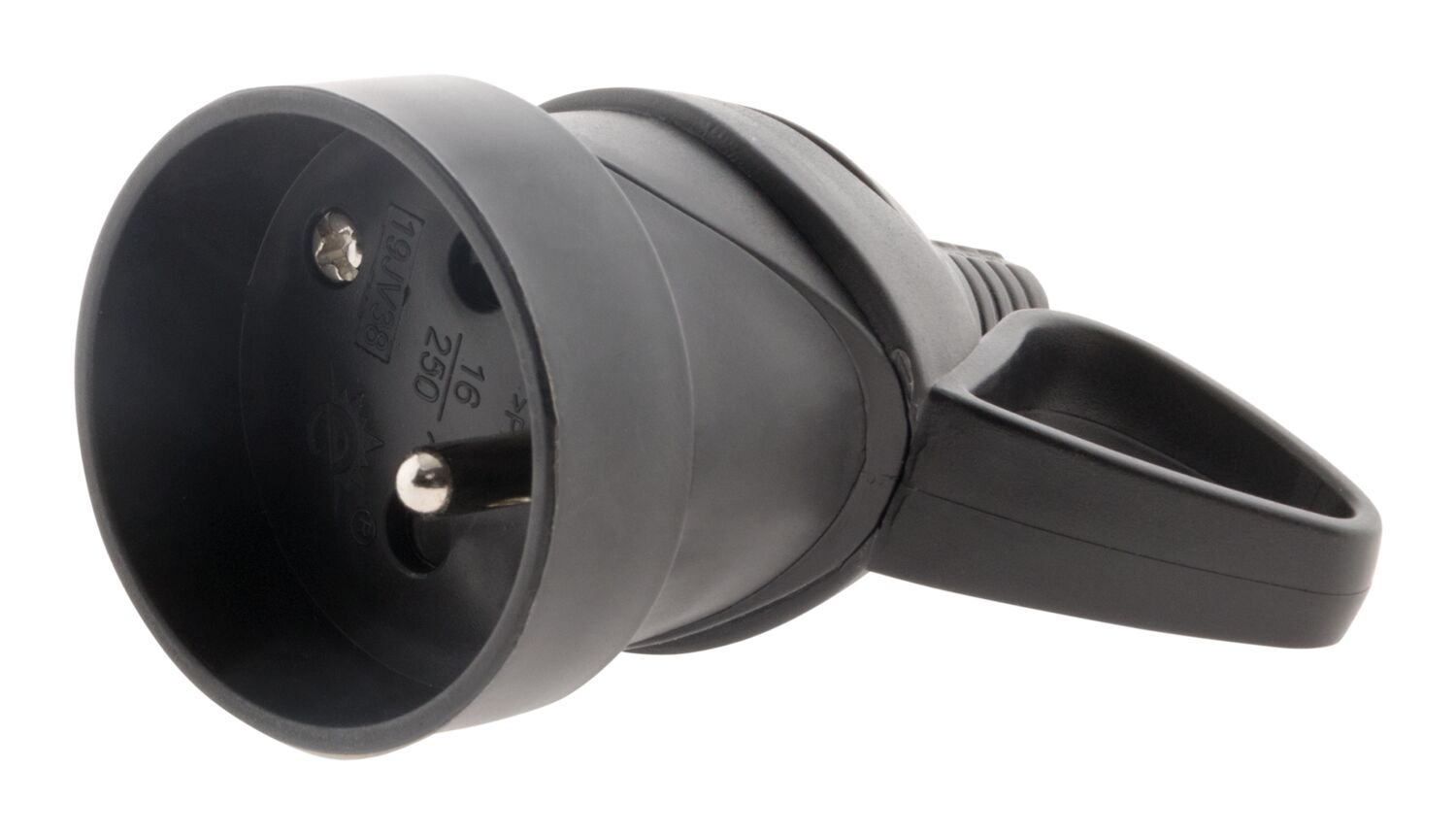 Fiche 1 prise Femelle 16A Anneau Noir - ZENITECH