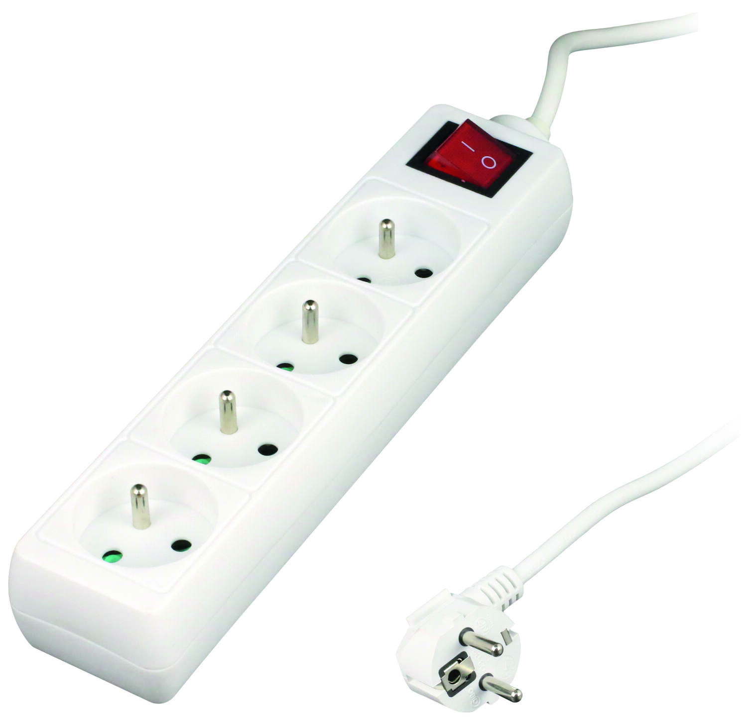 Multiprise 4 Prises 16A + Terre + Interrupteur à Voyant - ZENITECH