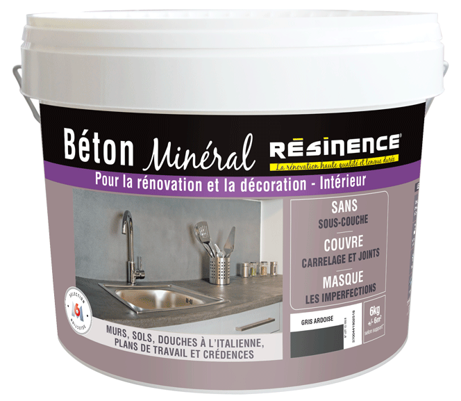 Béton Minéral Gris Ardoise 6kg - RÉSINENCE