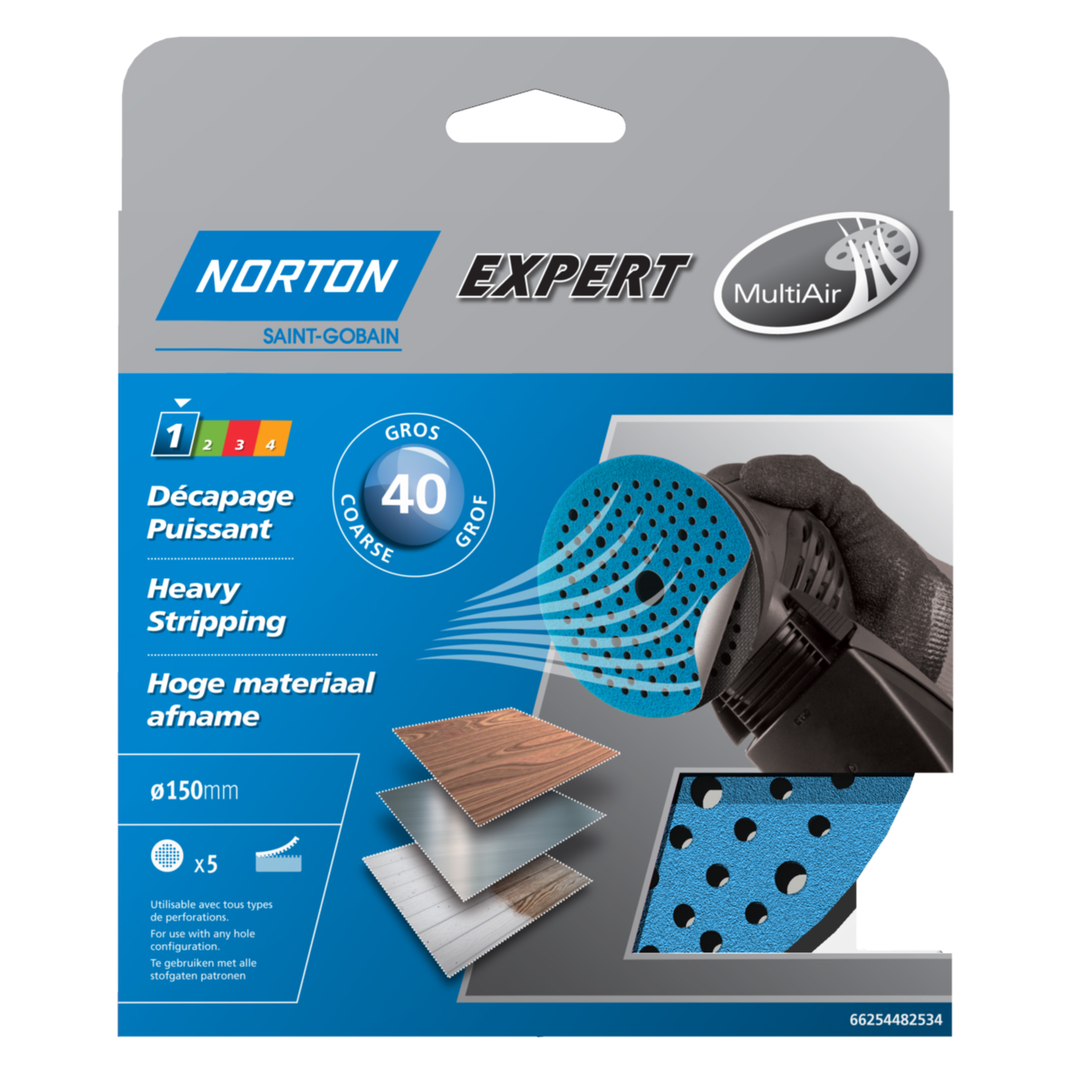 Disques PEx perforation D.150 G.40x5 - NORTON