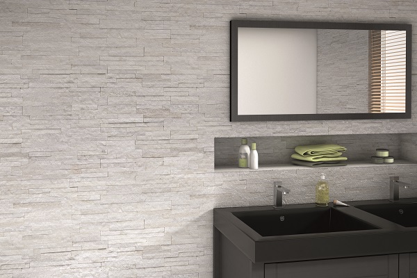 plaquette de parement slimstone quartzite blanche - LITHOS