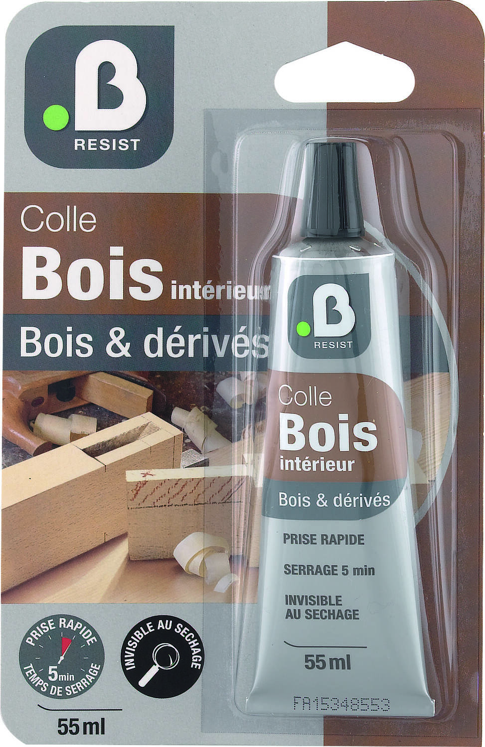 Colle à bois rapide 55ml - INVENTIV