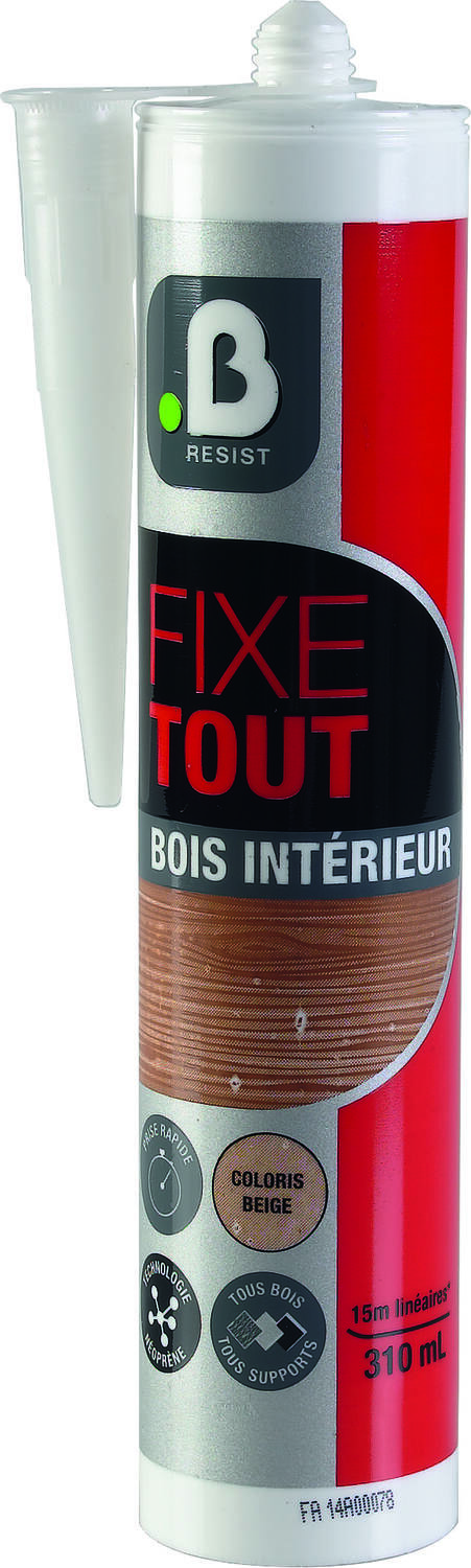 Mastic colle à bois fixation 310ml - INVENTIV