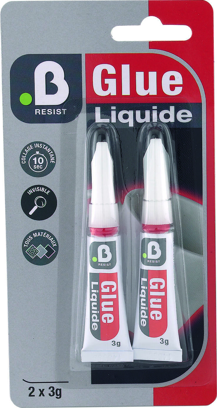 2 colles cyanoacrylate réparation liquide 3g - INVENTIV