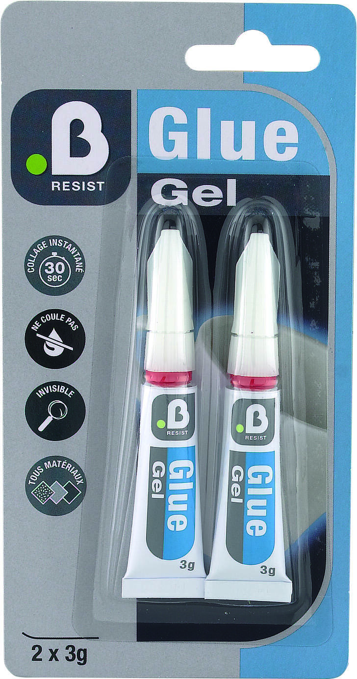 2 colles cyanoacrylate réparation gel 3g - INVENTIV