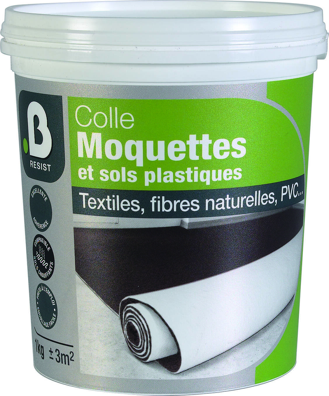 Colle moquette et sol plastique 1kg - INVENTIV