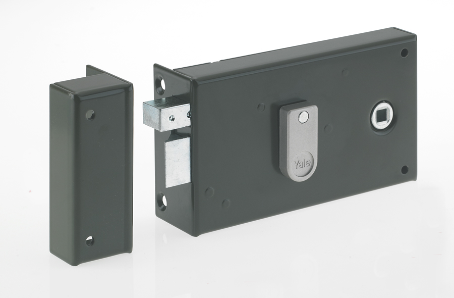 Serrure en applique horizontale à fouillot. Gauche