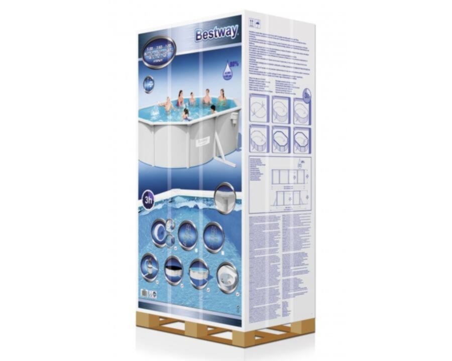 Piscine acier ovale 5x3,6x1,2m Hydrium™ - BESTWAY