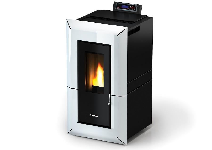 Poêle à pellets Mika blanc - 5,5 kW - FREEPOINT