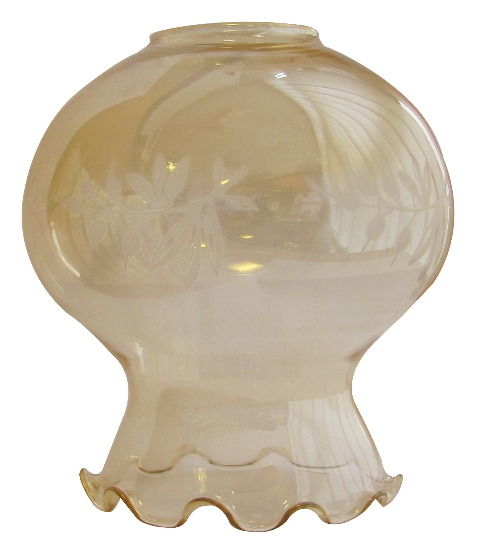 verre tulipe clair ambré gravé - TIBELEC