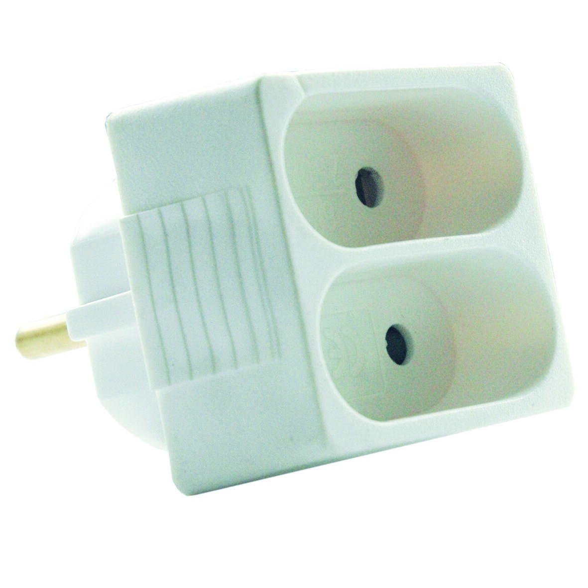 Fiche 2 prises Biplite Façade 2P 6A Blanc - DEBFLEX