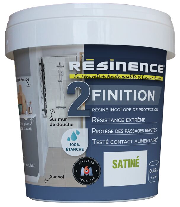 Résine de finition Résinence Transparente Multisupport Satiné 250ml  - RESINENCE