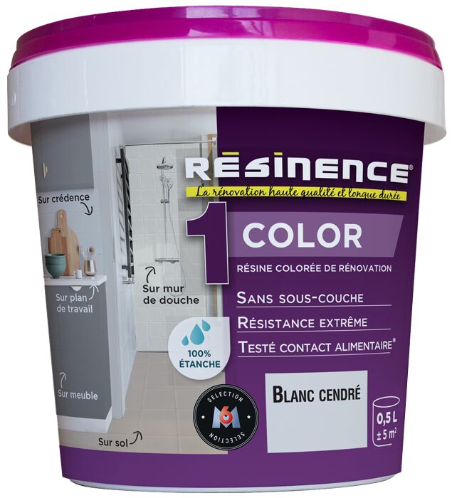 Résine de rénovation Color Blanc Cendré 500ml - RESINENCE