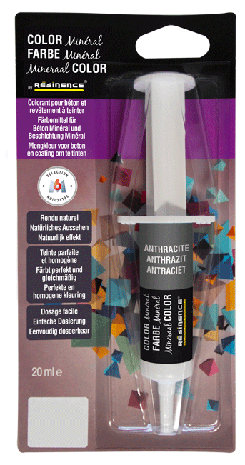 Colorant béton Minéral color 20 ml coloris Anthracite - RESINENCE