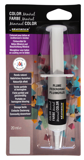 Colorant béton Minéral color 20 ml coloris plume - RESINENCE