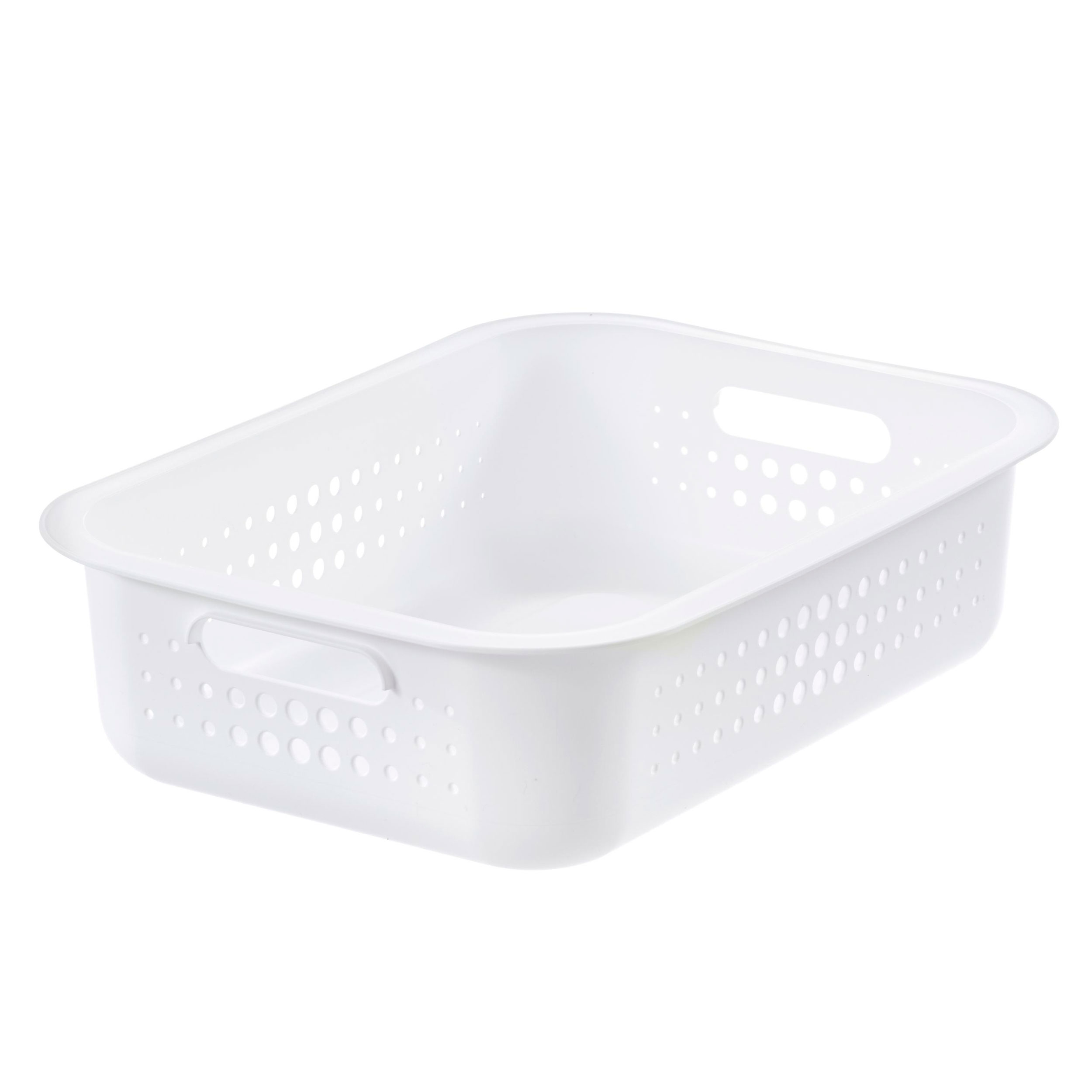 Panière polypropylène 6L 37x28x10cm Blanc - SMARTSTORE
