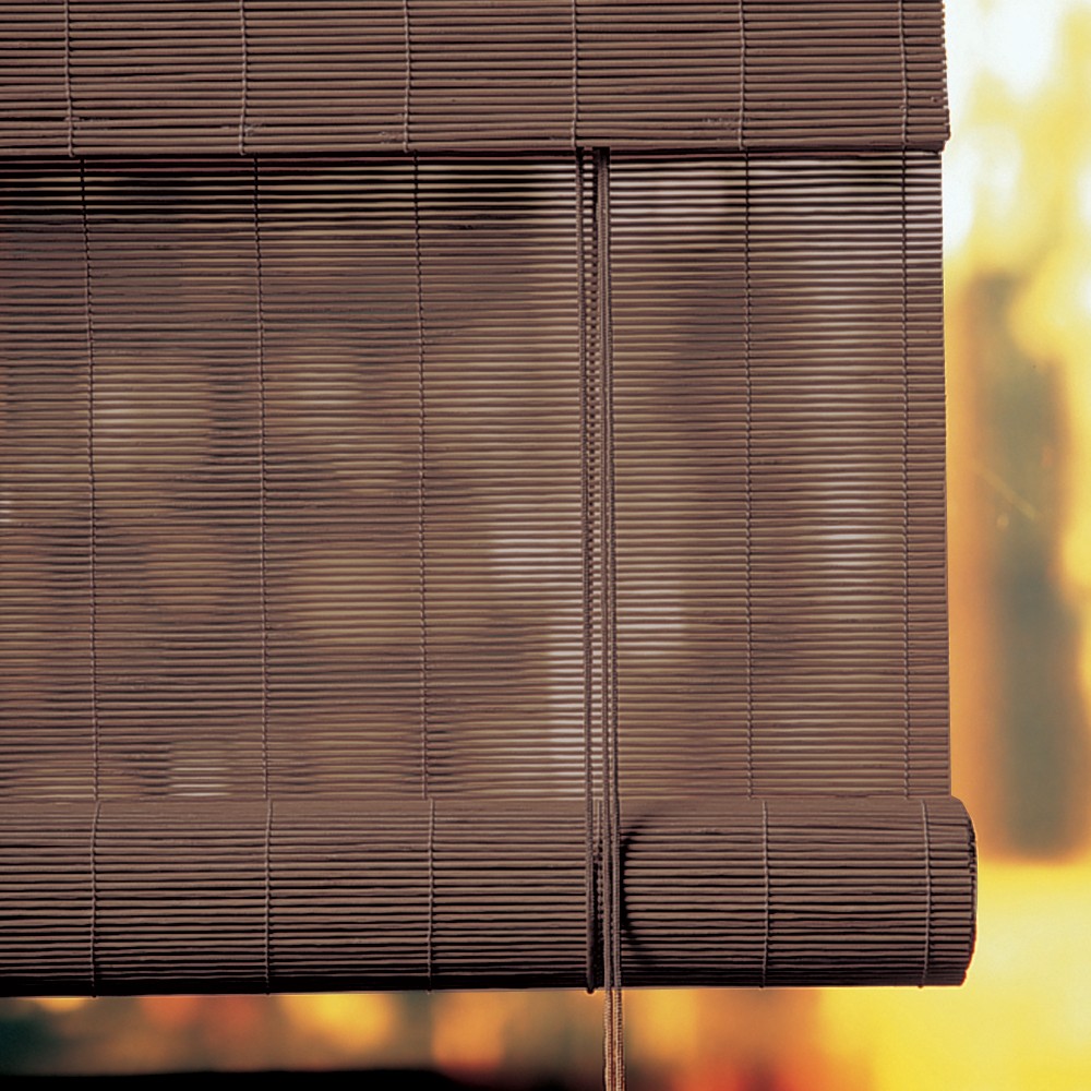 Store enrouleur en bambou Roll'Up chocolat 60x180cm - MADECO