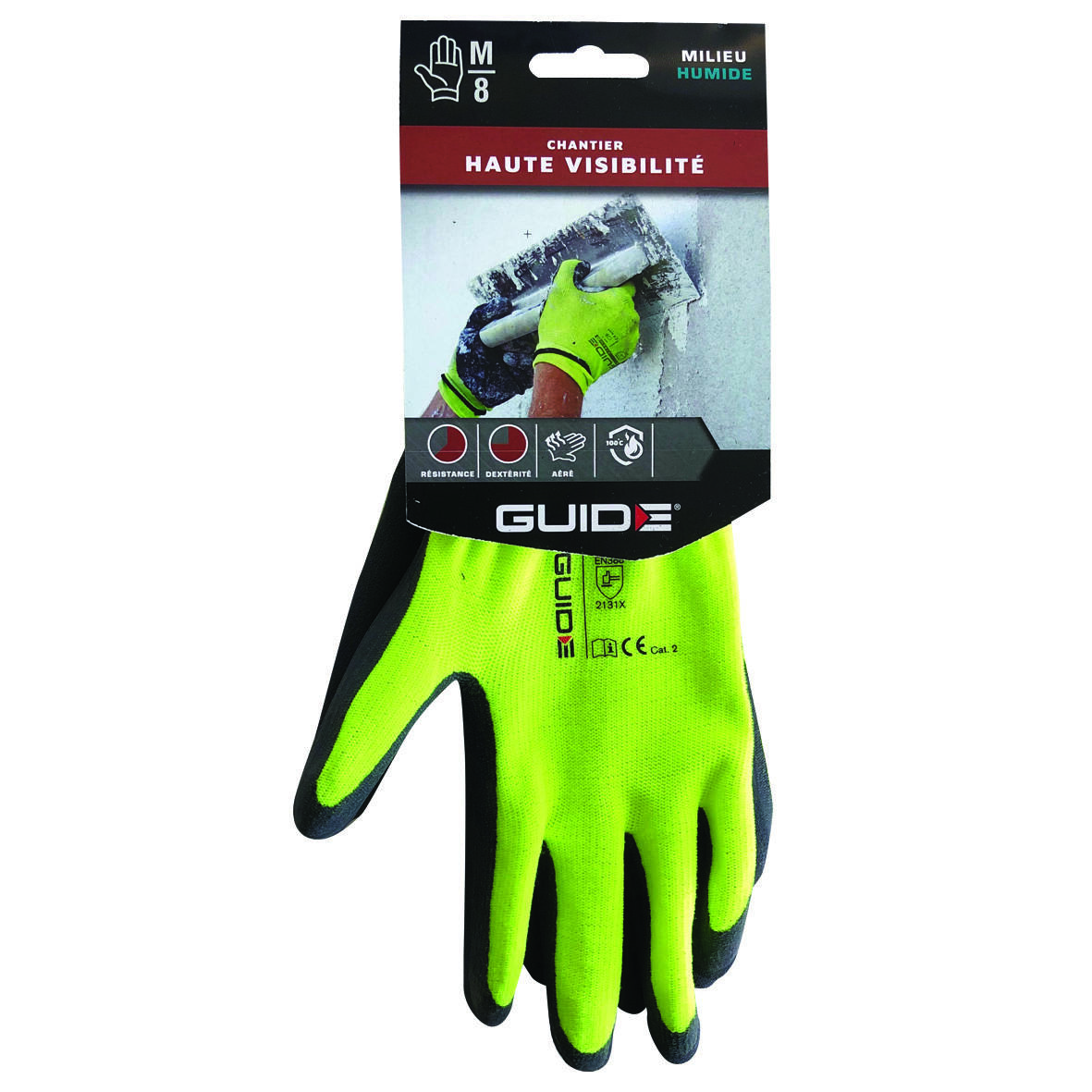 Gants chantier haute visibilité 159 taille 8