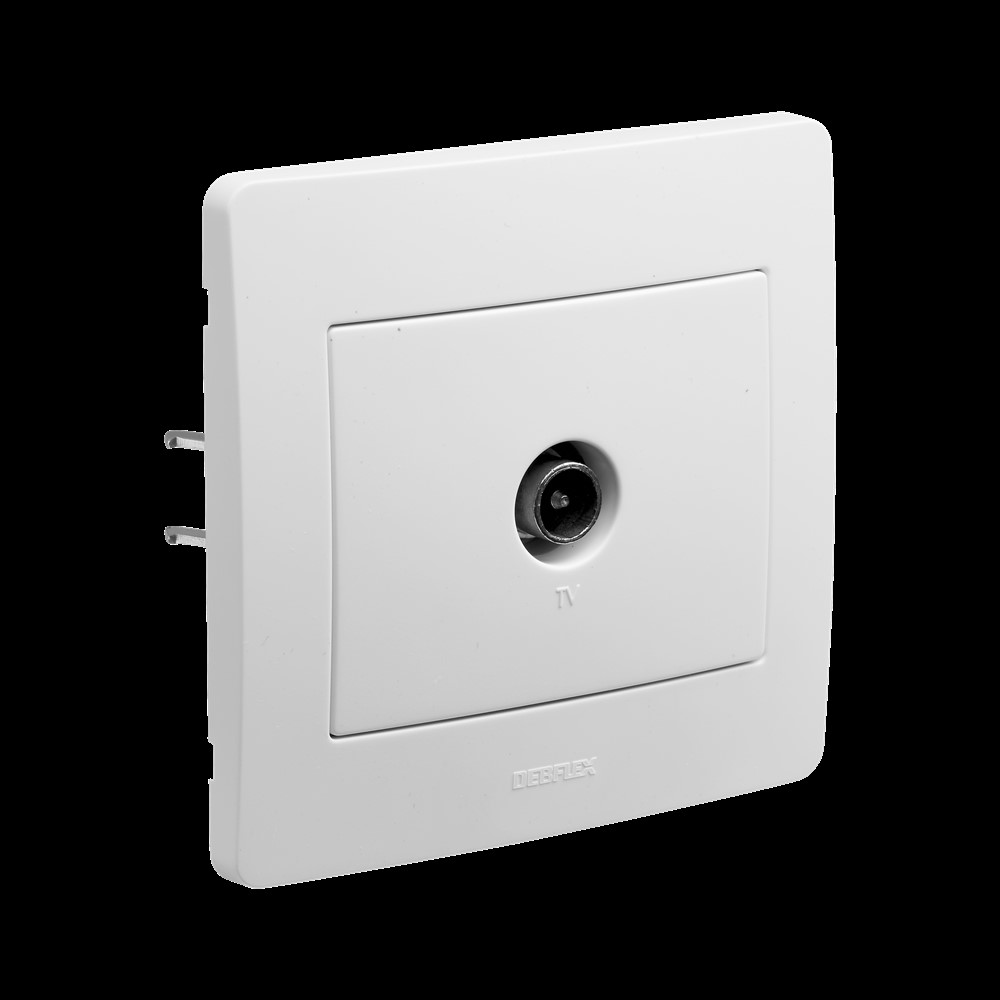 Prise Télévision ∅2cm Blanc - DEBFLEX