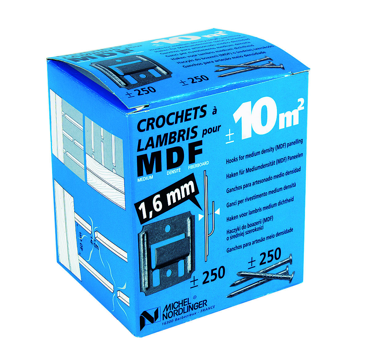 clips lambris mdf boite de 250 - NORDLINGER