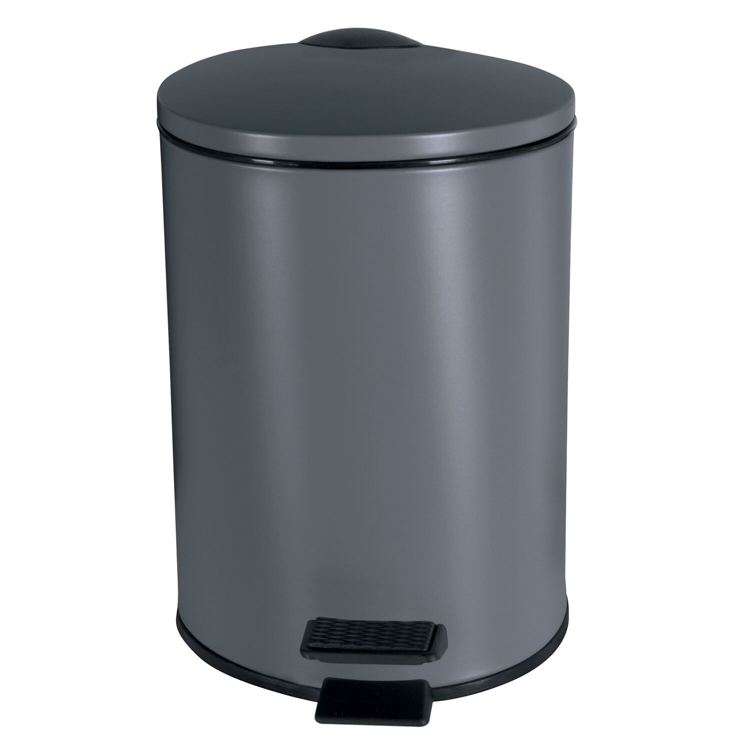 Poubelle à pédale adelar métal 3l gris mate