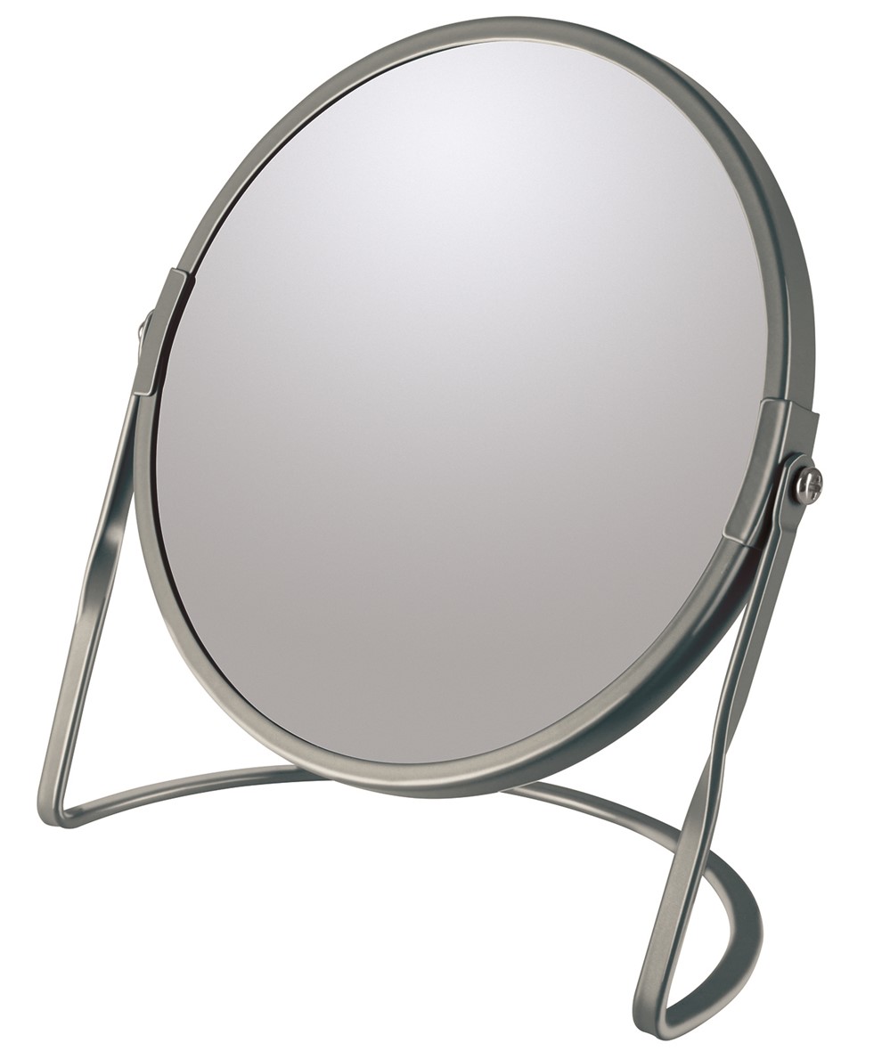 Miroir Akira matt grey Ø20cm - SPIRELLA